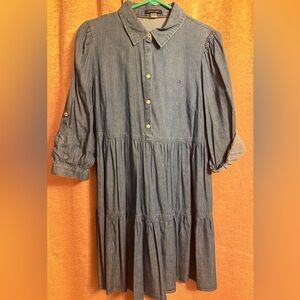 New-Tommy Hilfiger Jean Tiered Dress